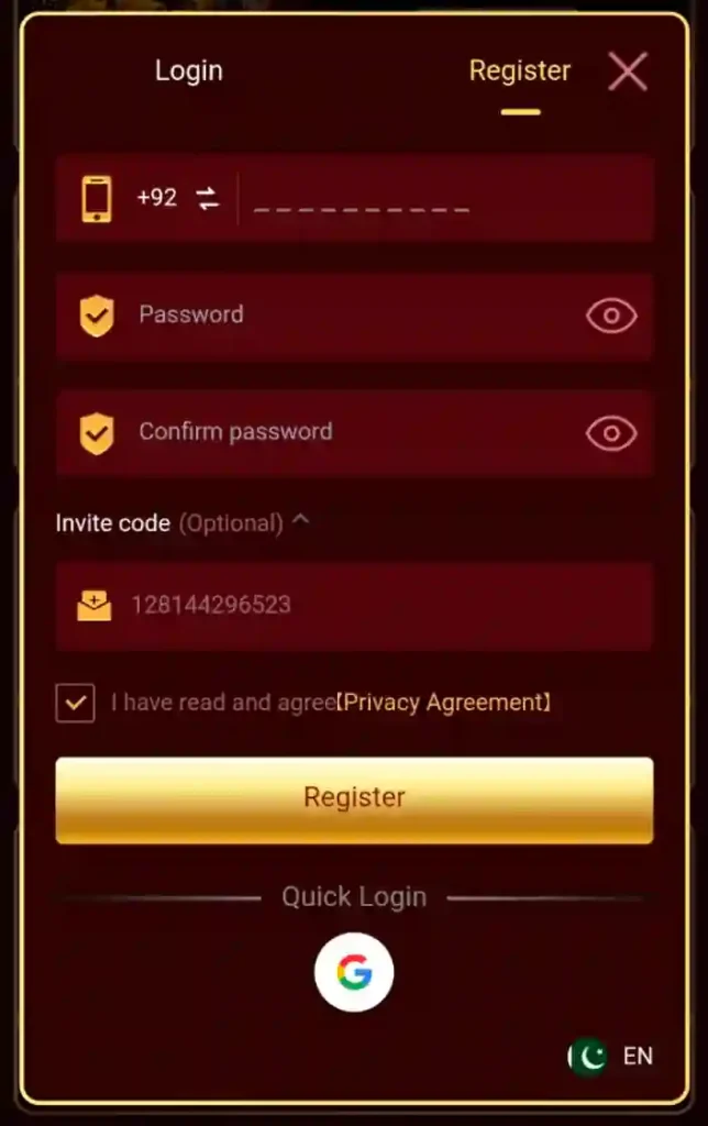 EK77 Game Register 