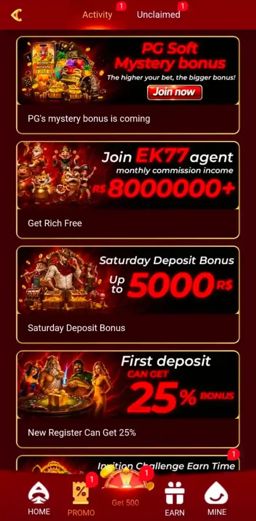 EK77 Game Offers 